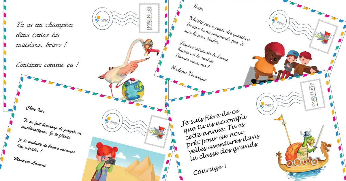 Nouvelles cartes de vacances pour les super élèves !